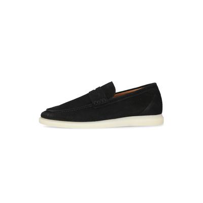Loafer HENRY STEVENS "Elia PL1", Herren, Gr. 45, schwarz, Leder, Schuhe Loafer
