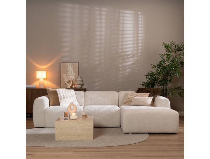 Bronx71 Ecksofa Maine Bouclé off white rechts