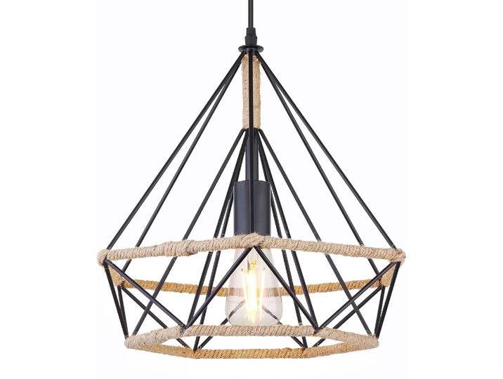 Suspension Ulleu I Ø 38cm Marron/Noir Tissu mélangé LED E27