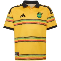 Jamaika Kinderfußballshirt Home Jersey 2026, Bob Marley, Kinder Heimtrikot mit Climacool für Spiel und Fanmomente - gelb / 140