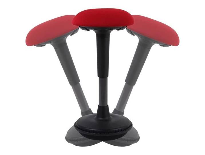 FLEXISPOT Tabouret Pivotant Chaise Ergonomique Réglable Capacité de Charge : 180kg BH4R Coussin Rouge+Pied Noir