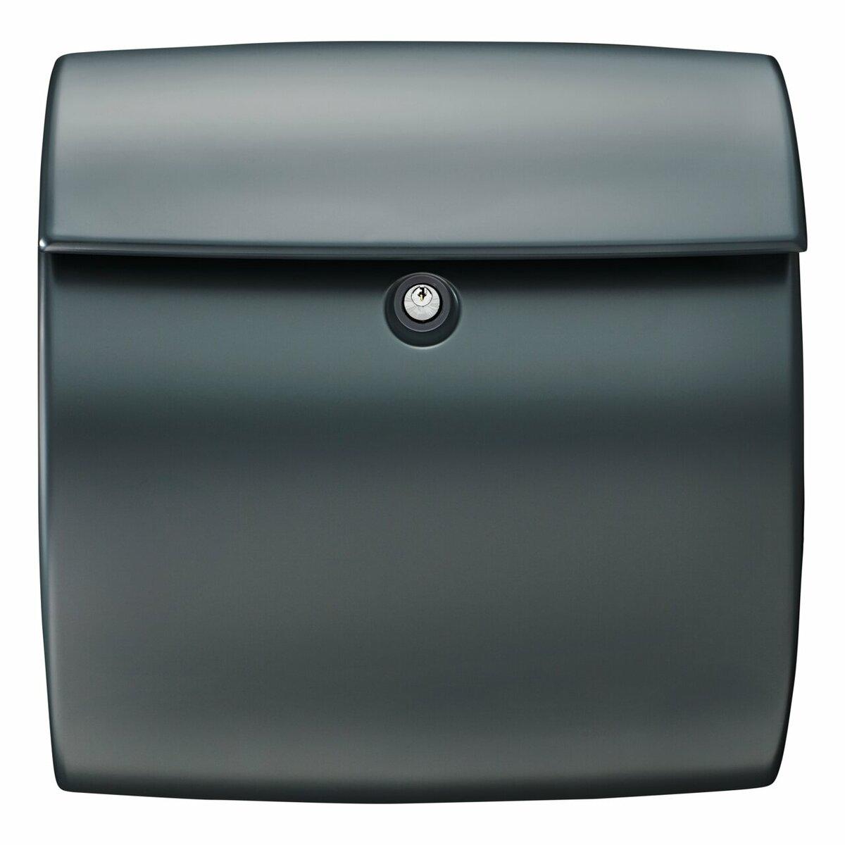 BURGWAECHTER Kunststoff-Briefkasten PEARL 886 GRAU 08055144