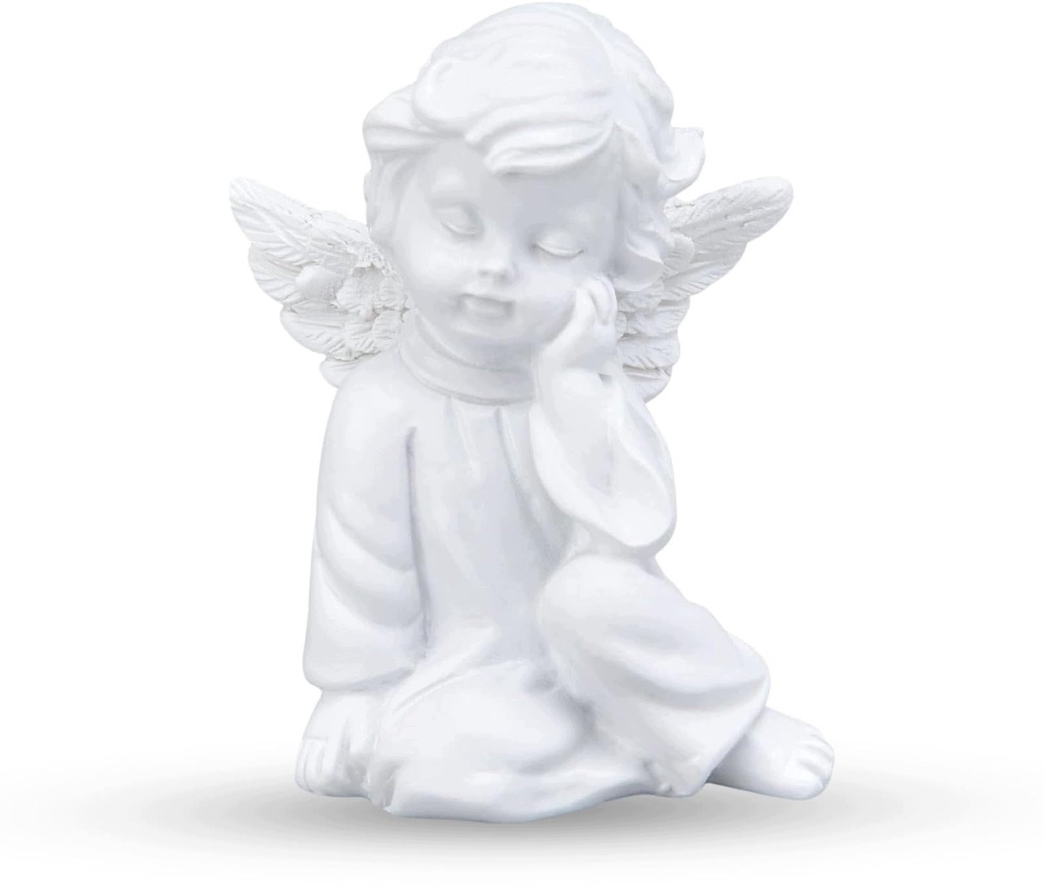 Wit Engel Cherubijn Figuur 9cm Hars Decoratie voor Huis & Tuin