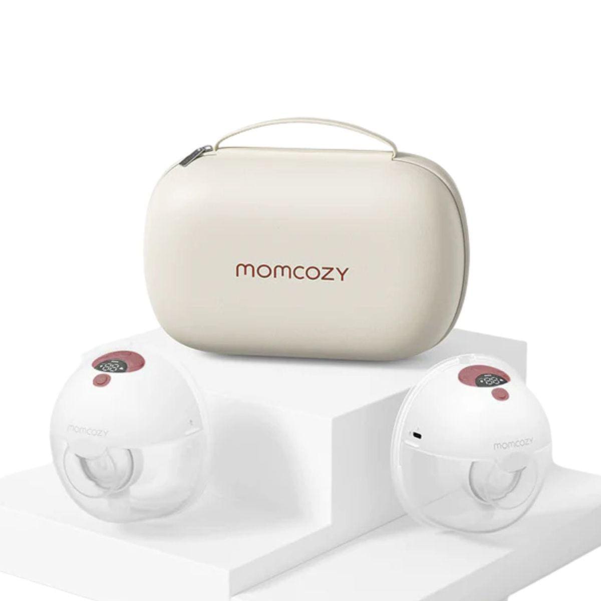 Momcozy M5 Smart Milchpumpe, Doppelmilchpumpe mit Akku grau BP380-GR71000B00105