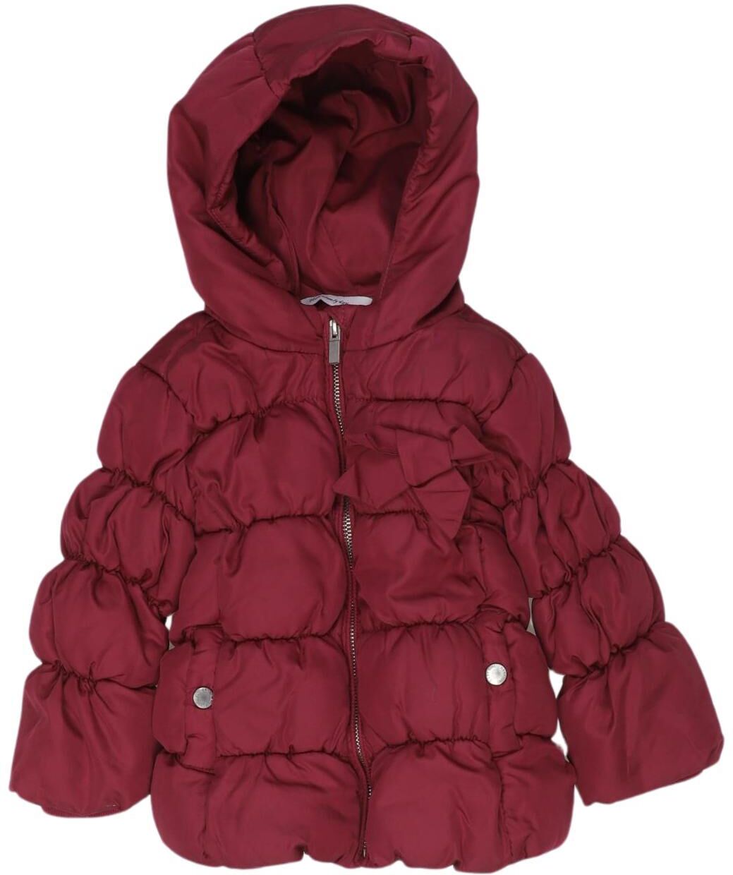 Zara Mädchen Jacke oder Mantel, Bordeaux, Gr. EU 80, Synthetik - Second Hand