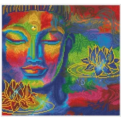 Diamond Dotz Diamond Painting Buddha und Lotusblumen