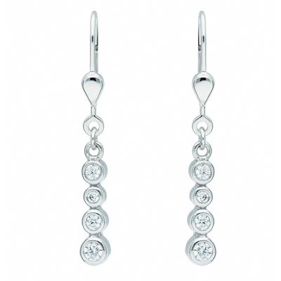 Paar Ohrhänger ADELIA´S "Damen Silberschmuck", silber, Ohrringe, Damen, Silber 925 (Sterlingsilber), mit Zirkonia Silberschmuck für Damen
