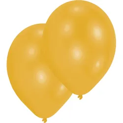 Amscan - Luftballons (Pearl Gold, 10er Pack)