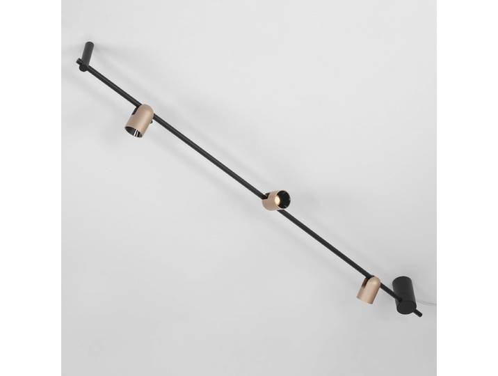 Plafonnier Sirmos 150 x 18 x 7cm Doré/Noir/Noir/Doré Aluminium LED non-remplaçables Module LED