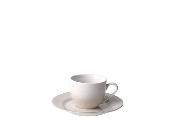 Espressotasse Lunasol Elements Vulcano Sand 8-tlg. , weiss (sand), 90ml, Steingut, Trinkgefässe, Espressotasse