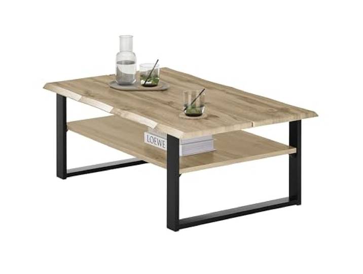 möbelando Couchtisch >Venice< in Wotan Eiche Dekor, MDF - 107x40x66cm (BxHxT)