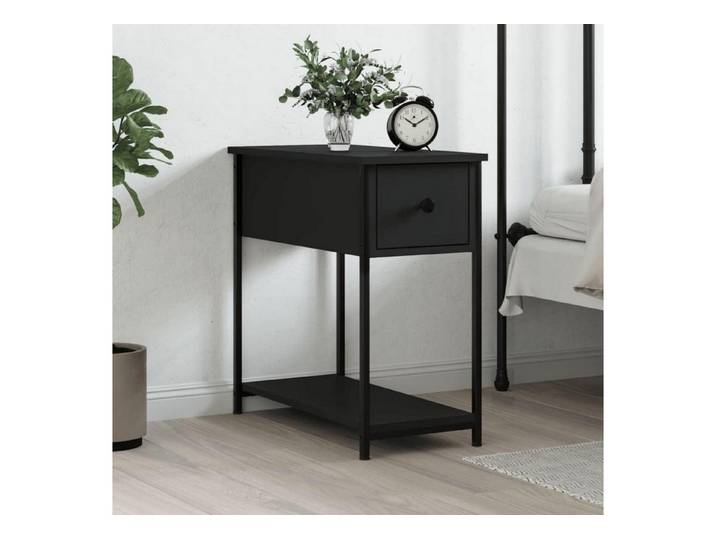 LuxusKollektion Nachttisch Nachttisch 30x60x60cm Schwarz Holz Eisen (1-St)