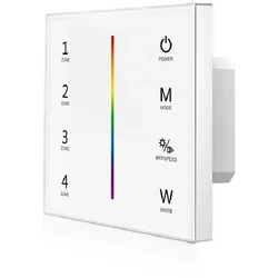 ISOLED Sys-Pro RGB+W 4 Zonen Einbau-Touch-Fernbedienung + DMX Output, 230V, Weiß ISO-114595