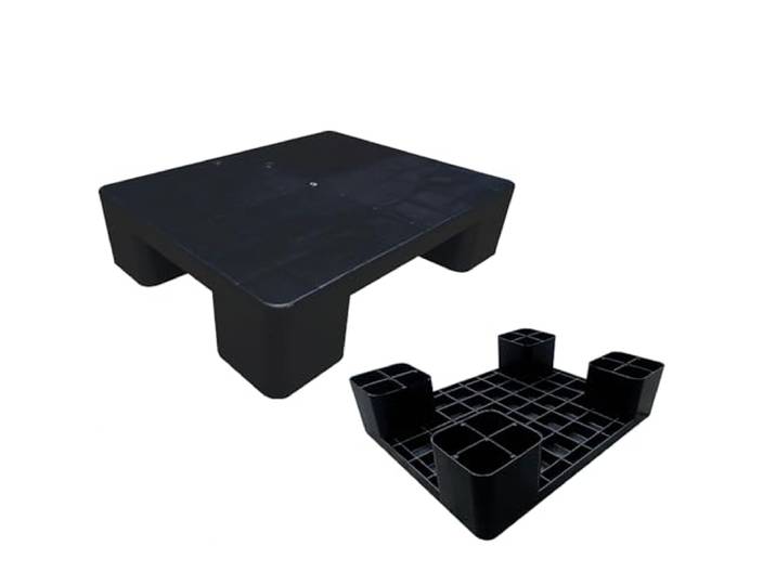 Wasserdichte Kunststoffpaletten-Lagerunterlage, Kunststoffpalette, Verschleißfestes Lagerregal, Leichte, Verschleißfeste HDPE-Kellerpalette, Geeignet für Innen- und Außenbereich(Black,40x60cm/16x24in)
