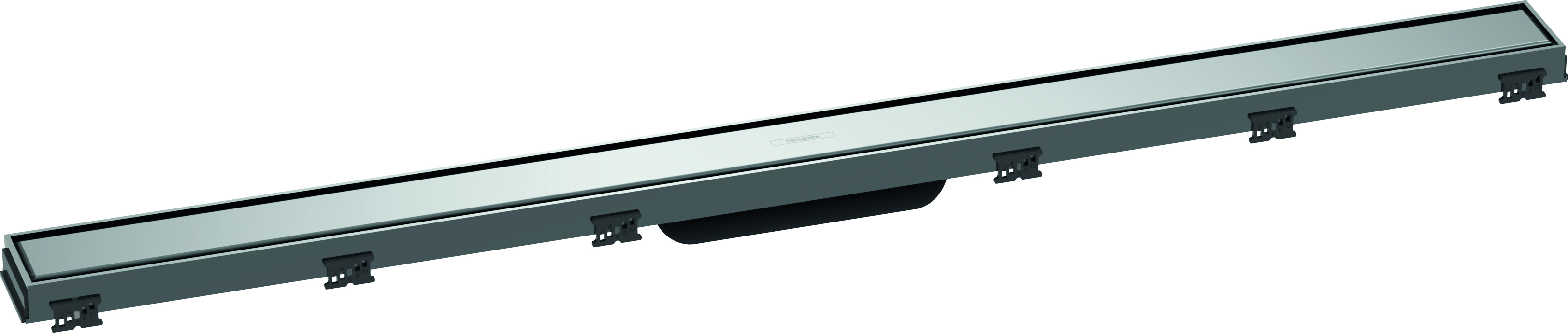 Hansgrohe RainDrain Match caniveau de douche 56041000 100cm, kit de finition, avec cadre réglable en hauteur, chromé