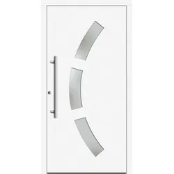 Aluminium-Kunststoff Haustür "MONIKA" 71 mm RC2 Weiß RAL 9016 beidseitig innen öffnend DIN links