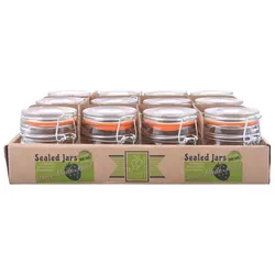 Esschert Design Einmachgläser 12er Set S, Einmachgläser, Orange, Transparent