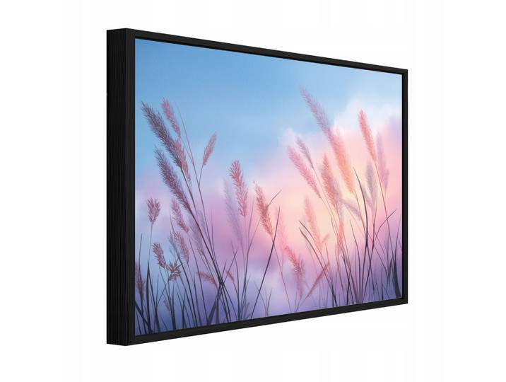 BILDER mit Rahmen Pampasgras Natur Rosa 100x70 cm