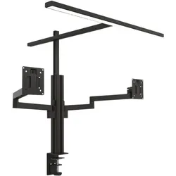 unilux Monitorarm- und Tischleuchten-Set »Axio & Elite Lumino« grau