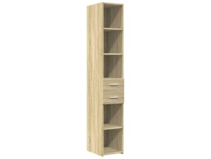 Highboard Sonoma-Eiche 30x42,5x185 cm Holzwerkstoff Schrank,Stauraum,Wohnzimmer,Flur,Büro,Esszimmer,Zeitloses Design,Feuchtigkeitsbeständig,Minimalistisch