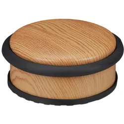 Relaxdays 4 x Türstopper Holzoptik Hellbraun,Schwarz