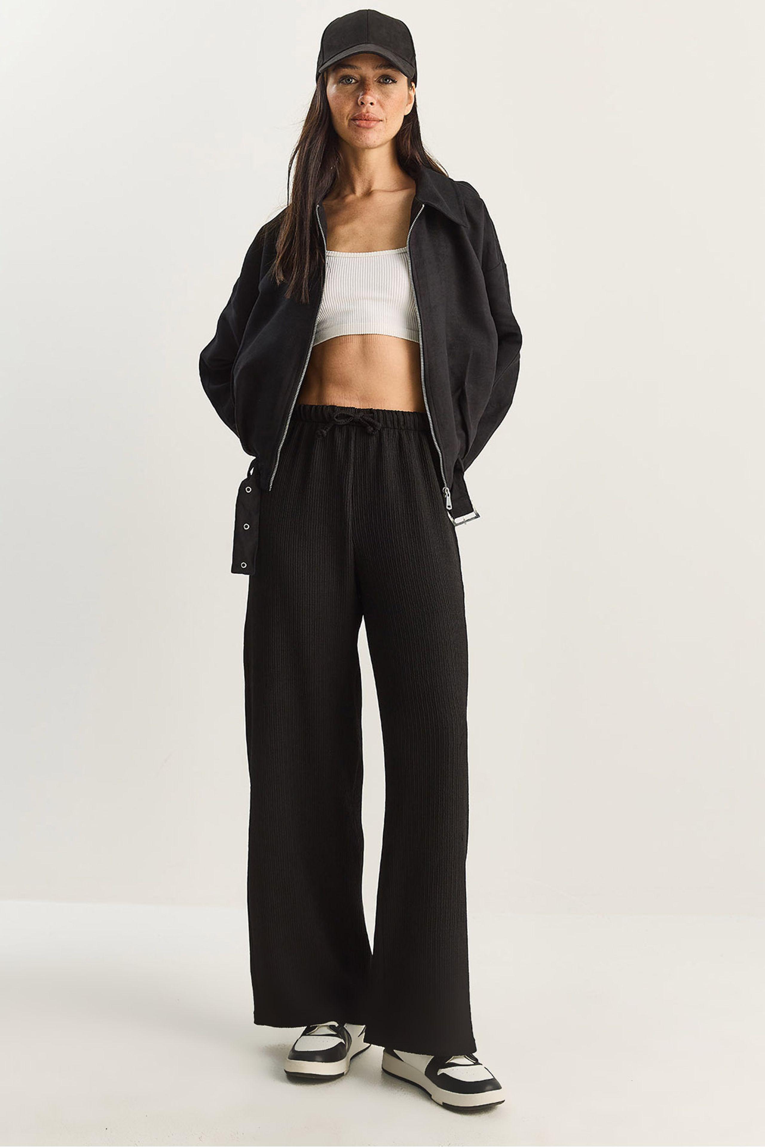 Hoge taille wijde broek