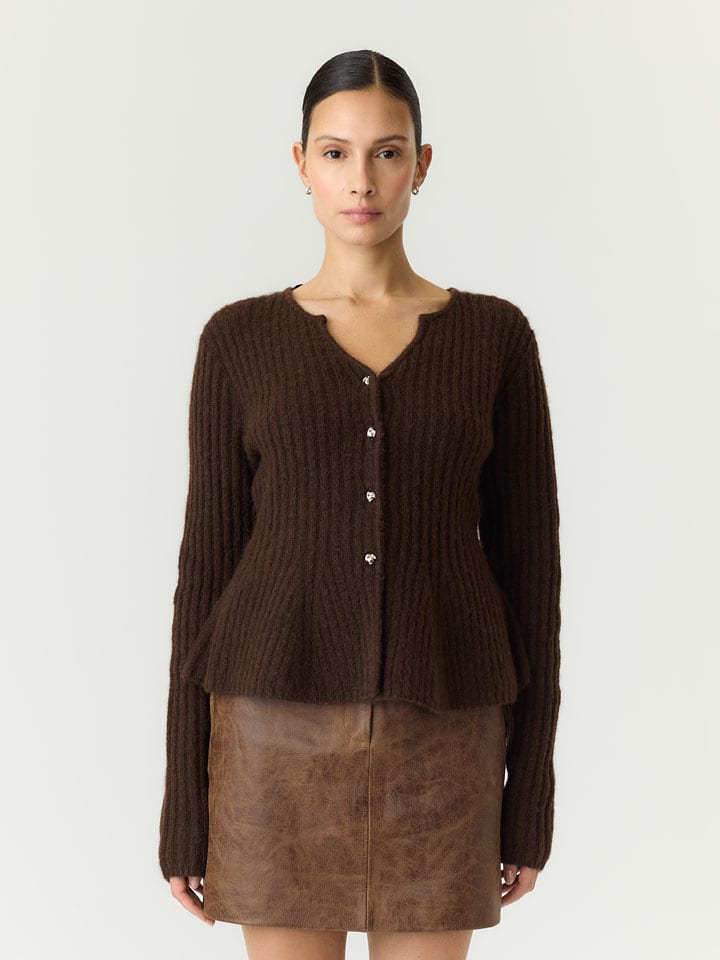 YAS Cardigan in Braun - L