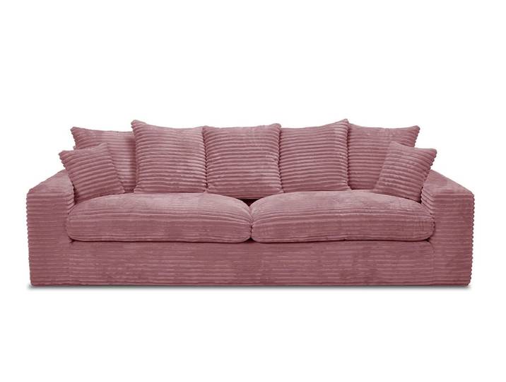 3er Sofa BOBOCHIC NEVADA Cord-Stoff rosa