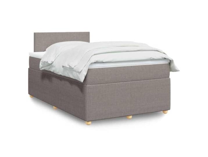 RJPLMFV Lattenrost mit Matratze, Taupe, 120 x 200 cm Taschenfedern, abnehmbarer Bezug, Polyestergewebe, langlebiger Komfort