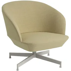 Muuto Oslo Lounge Chair, swivel base, fiord 422 / grau