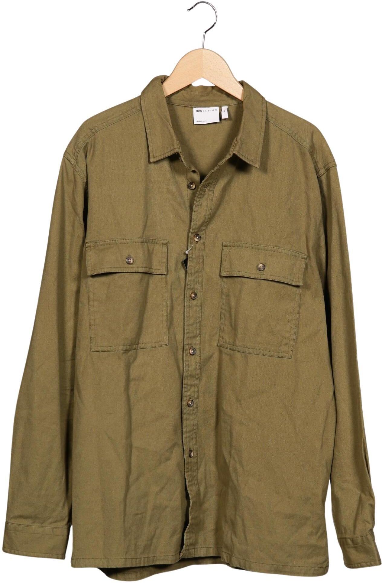 asos Herren Jacke, Grün, Gr. Xxl, Baumwolle - Second Hand