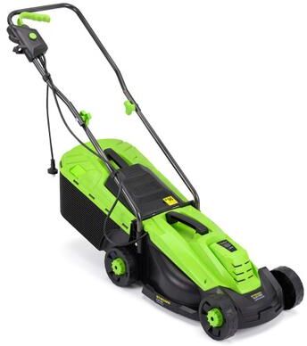 Costway 13-Inch 12-Amp Corded Electric Lawn Mower with 3-Position Height Adjustment-Green