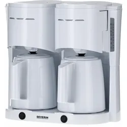 SEVERIN KA 9314 Doppel-Kaffeemaschine 2x 1.000 W weiß