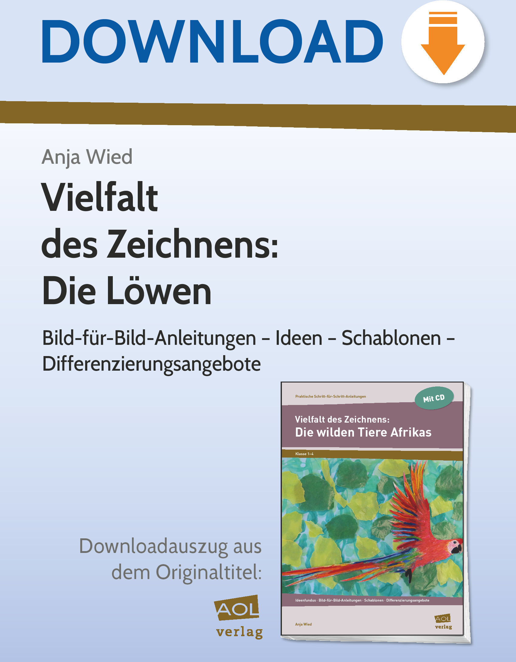 scolix (AOL-Verlag) Vielfalt des Zeichnens: Die Löwen