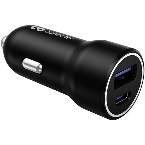 conecto USB-C autolader, snellader met PD en QC, 18W, wit