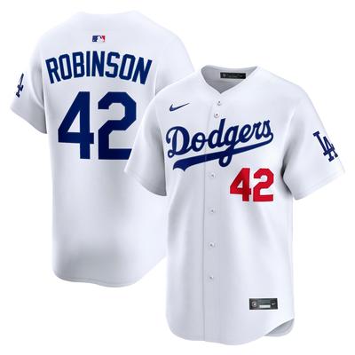 Footballtrikot NIKE "Nike Trikot Brooklyn Dodgers Nike CTN Jersey Robinson 42", Herren, Gr. M, weiß (mehrfarbig), 100% Polyester, Trikots