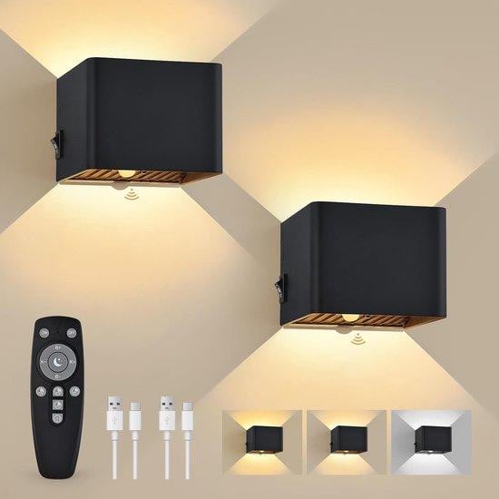 WAN Draadloze LED Wandverlichting met Bewegingsmelder en Oplaadbare Accu voor Trap, Gang en Slaapkamer