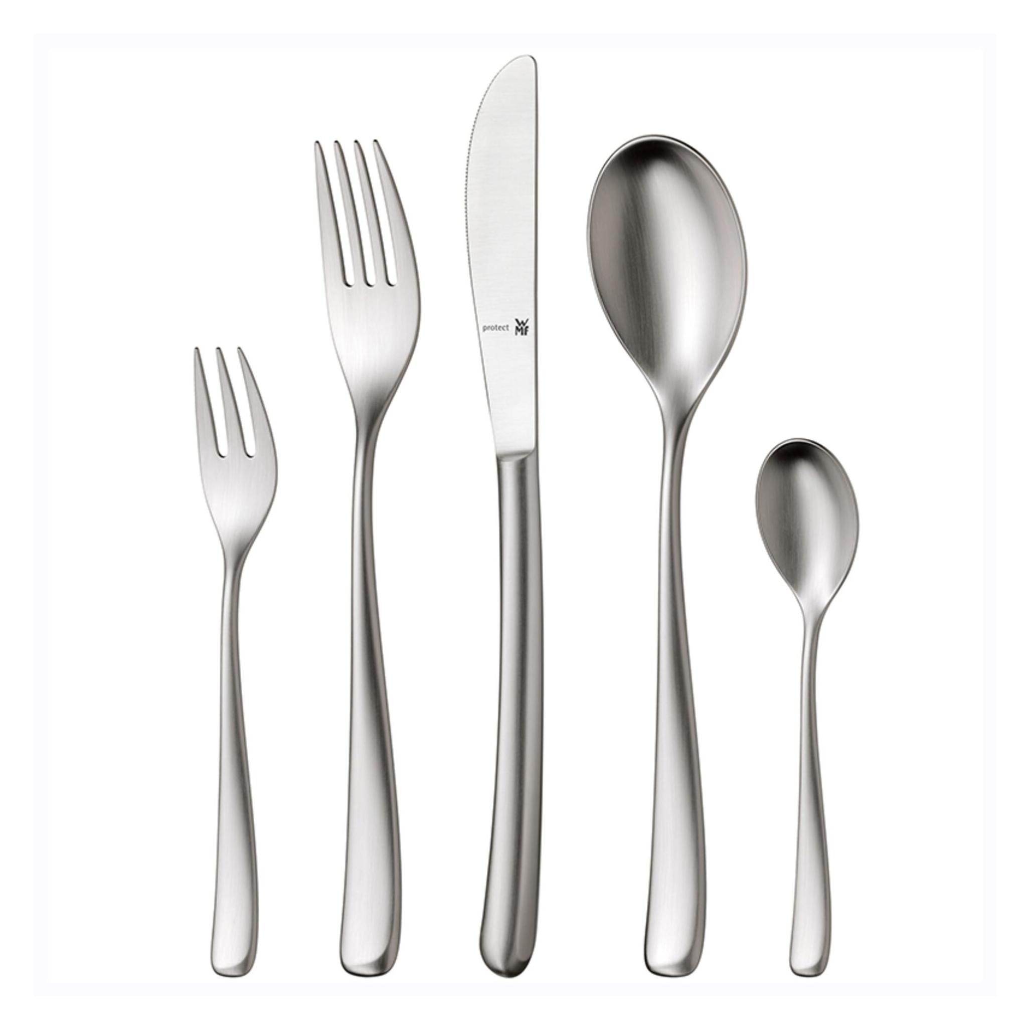 WMF Essbesteck Besteckset 6 Personen Vision 30tlg Edelstahl 18/10 matt (30 Stk., Besteck Set) (12.7191.6330)