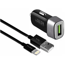 Puro Fcmchusbaplt24cblk, Auto Adapter, Schwarz