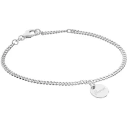trendor 21577 Mädchen-Armband mit Gravurplatte 925 Silber Rhodiniert