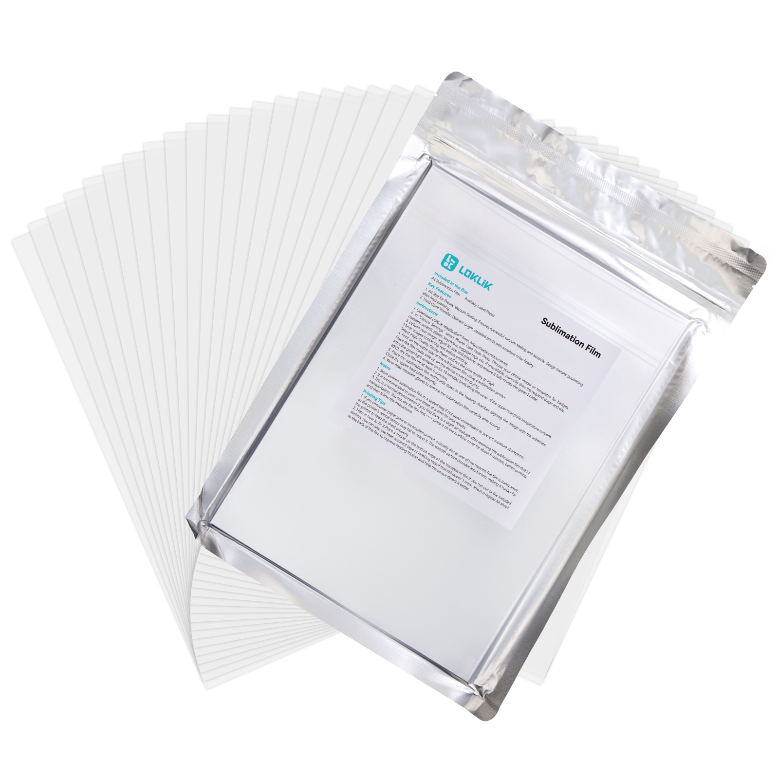 LOKLiK Sublimation film for Phone Case - 20 pieces DY-FLM-0011-2USL