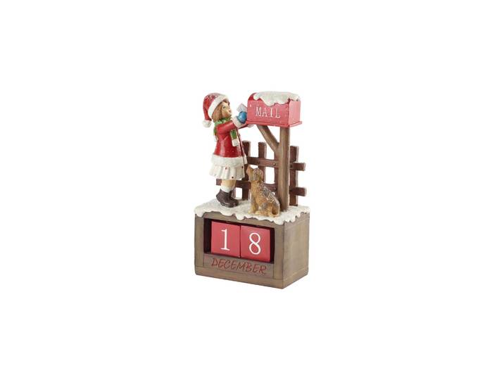 Weihnachtsfigur VILLEROY & BOCH Kalendermädchen Winter Collage Accessoires bunt , bunt, Dekofiguren, Weihnachtsfigur