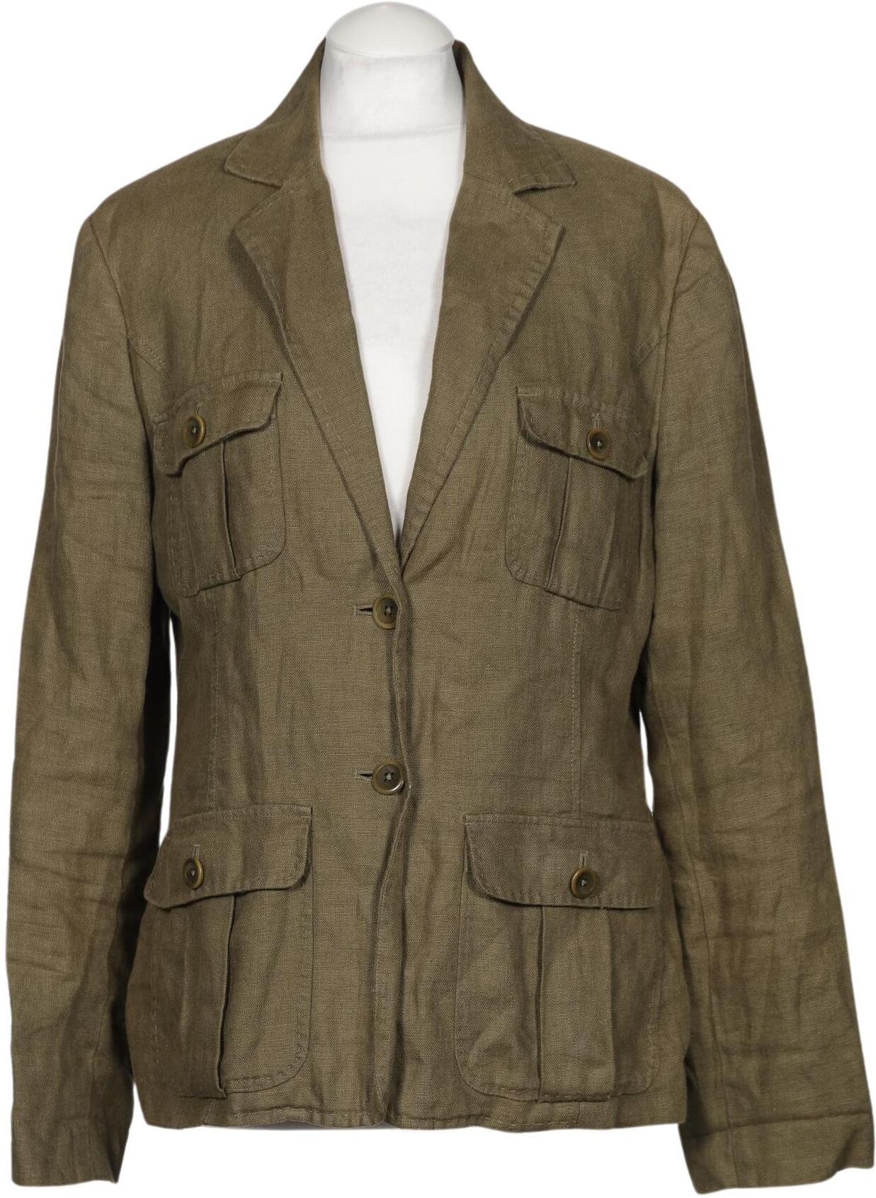 Jackpot Damen Blazer, Grün, Gr. EU 40, Leinen / Baumwolle / Viskose - Second Hand