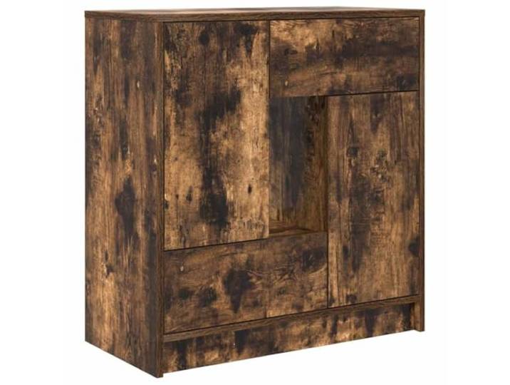 GFMGUEMV Sideboard mit Schubladen und Türen Räuchereiche 70,5x34x74,5 cm Stauraum, Schubladen, Türen, Räuchereiche, Holzwerkstoff, 70,5x34x74,5 cm, pflegeleichte Oberfläche