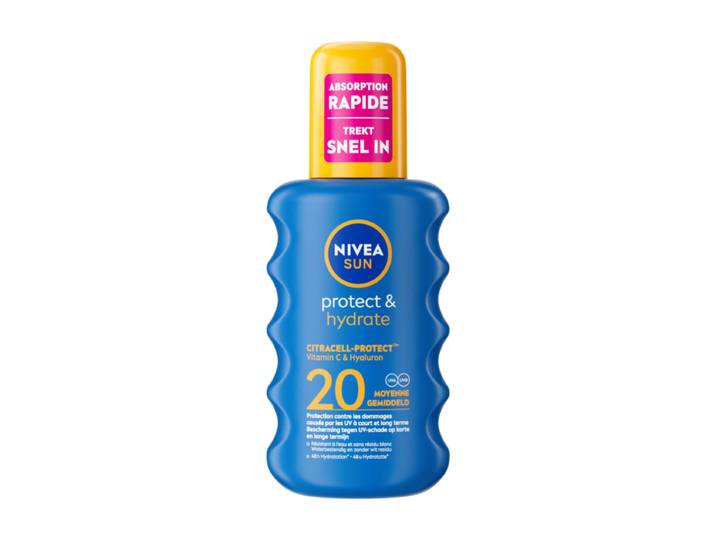 NIVEA Zonnebrand Protect &amp; Hydrate Zonnespray SPF20 200 ml