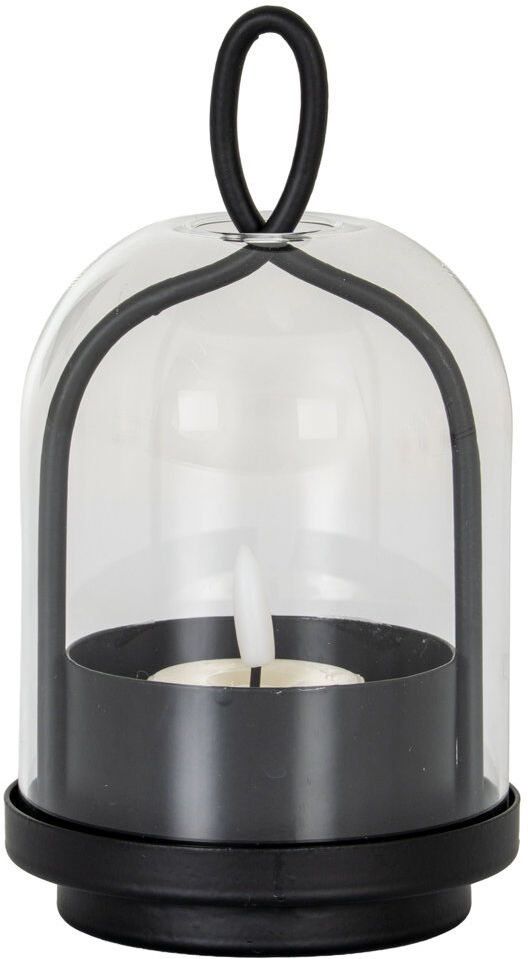 The Seasonal Aisle Andrian Glass Candle Accessories Black 23cm H x 10cm W x 10cm D