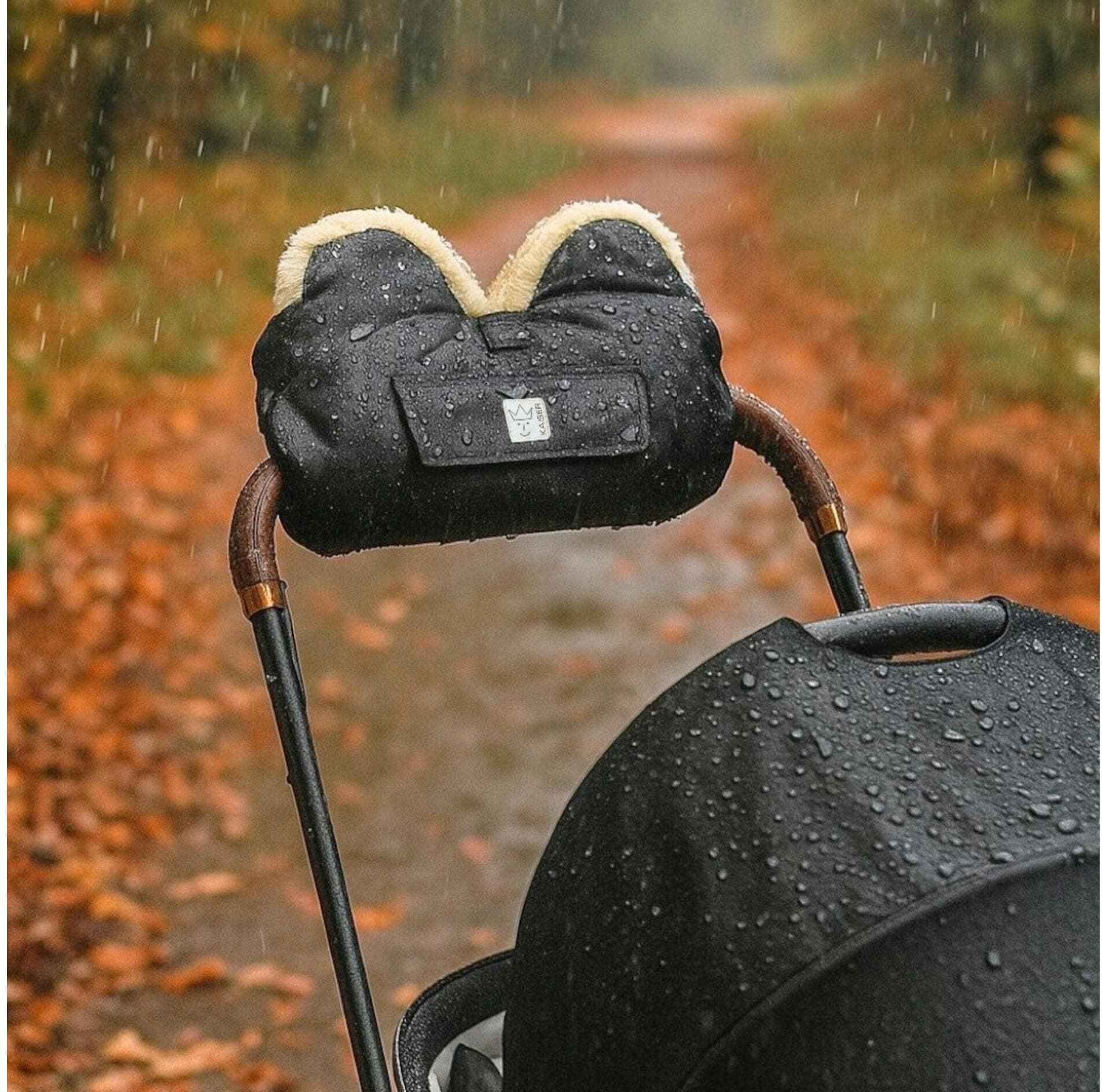 Kinderwagen-Handwärmer KAISER "Lammfell Big", Baby, schwarz, Polyester, Kinderwagen-Handwärmer Kinderwagen-Handwärmer, Handwärmer für den Kinderwagen schwarz Einheitsgröße