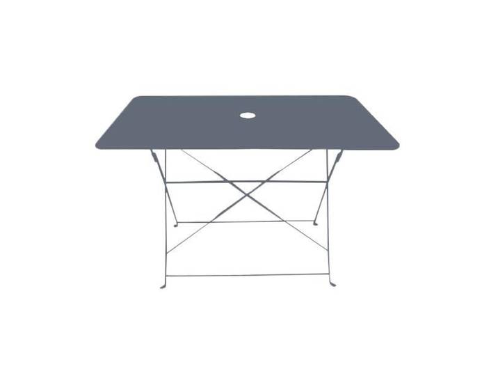 Table de jardin - CHALET & JARDIN - Bistro - Pliable - Acier - Gris