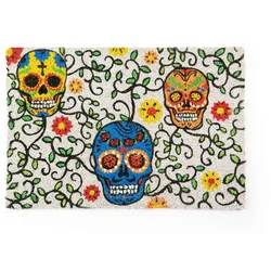 Excelsa Fußmatte Calavera Kokosnuss 60x1,5x40 cm Bunt