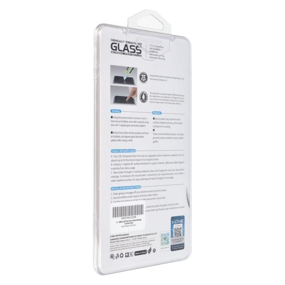 X-One Vollschutz, extra robust, kristallklar - für das iPhone 15 Pro, gehärtetes Glas, 9H (1 Stk., Apple iPhone 15 Pro) (48673306)